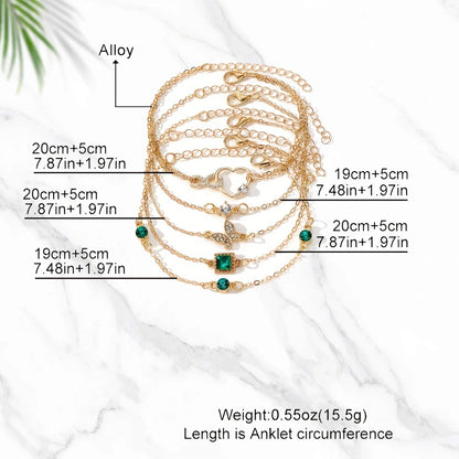 5pcs Vintage Rinestone Bracet — Бесконечные и геометрические дизайны, украшения для женщин, идеальный дар и случайная одежда