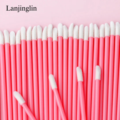 Lanjinglin 5/50 Pcs Disposable Lip Brush Makeup Brushes – Lipstick Applicator Wands & Eyelash Extension Tool, Professional Beauty Accessories