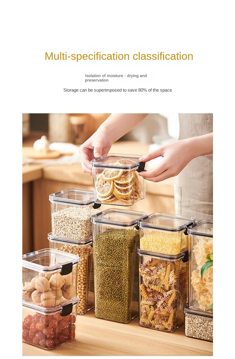 1PC Воздушно-герметизированное складское хранилище - пластиковое зерно, паста и сезонный контейнер