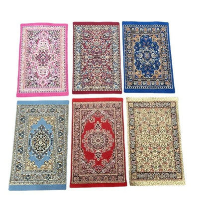 1:12 Scale Turkish Style Miniature Dollhouse Carpet – Floor Covering for Playing House & Doll Accessories