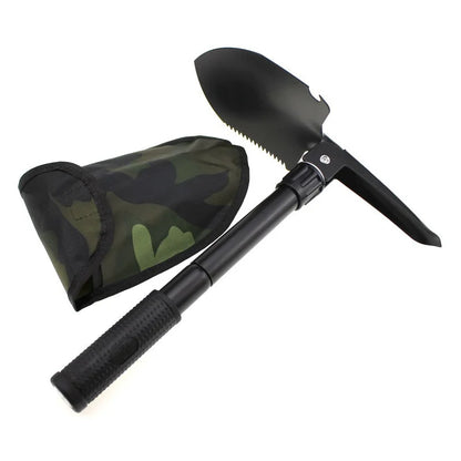 1PC Outdoor Foldable Camping Shovel – Multifunctional Hiking Entrenching Tool, Portable Garden & Survival Shovel