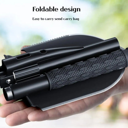 1PC Outdoor Foldable Camping Shovel – Multifunctional Hiking Entrenching Tool, Portable Garden & Survival Shovel